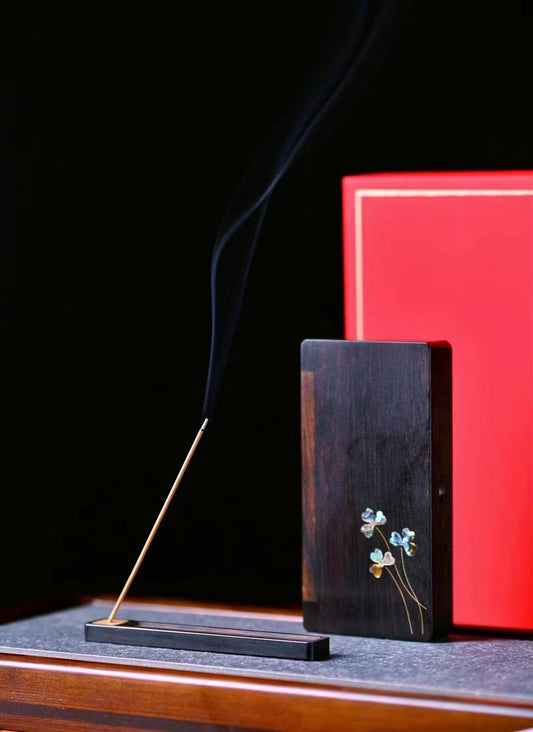 奇楠沉香窖藏壳子线香黑檀木礼盒装居家旅行纯天然线香熏